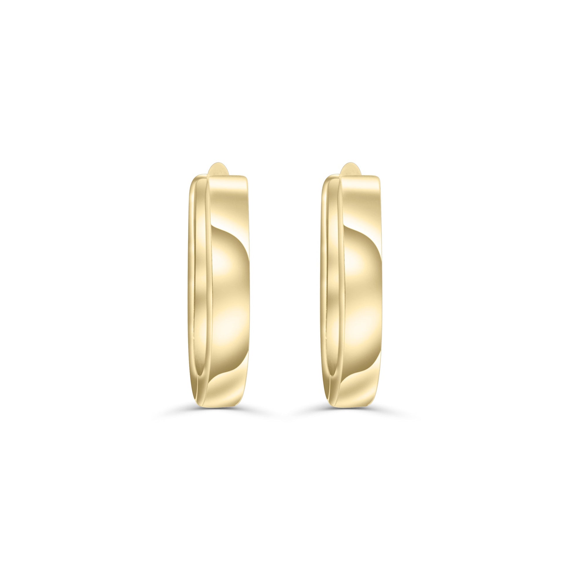 Solid Gold Bold Oval Hoops