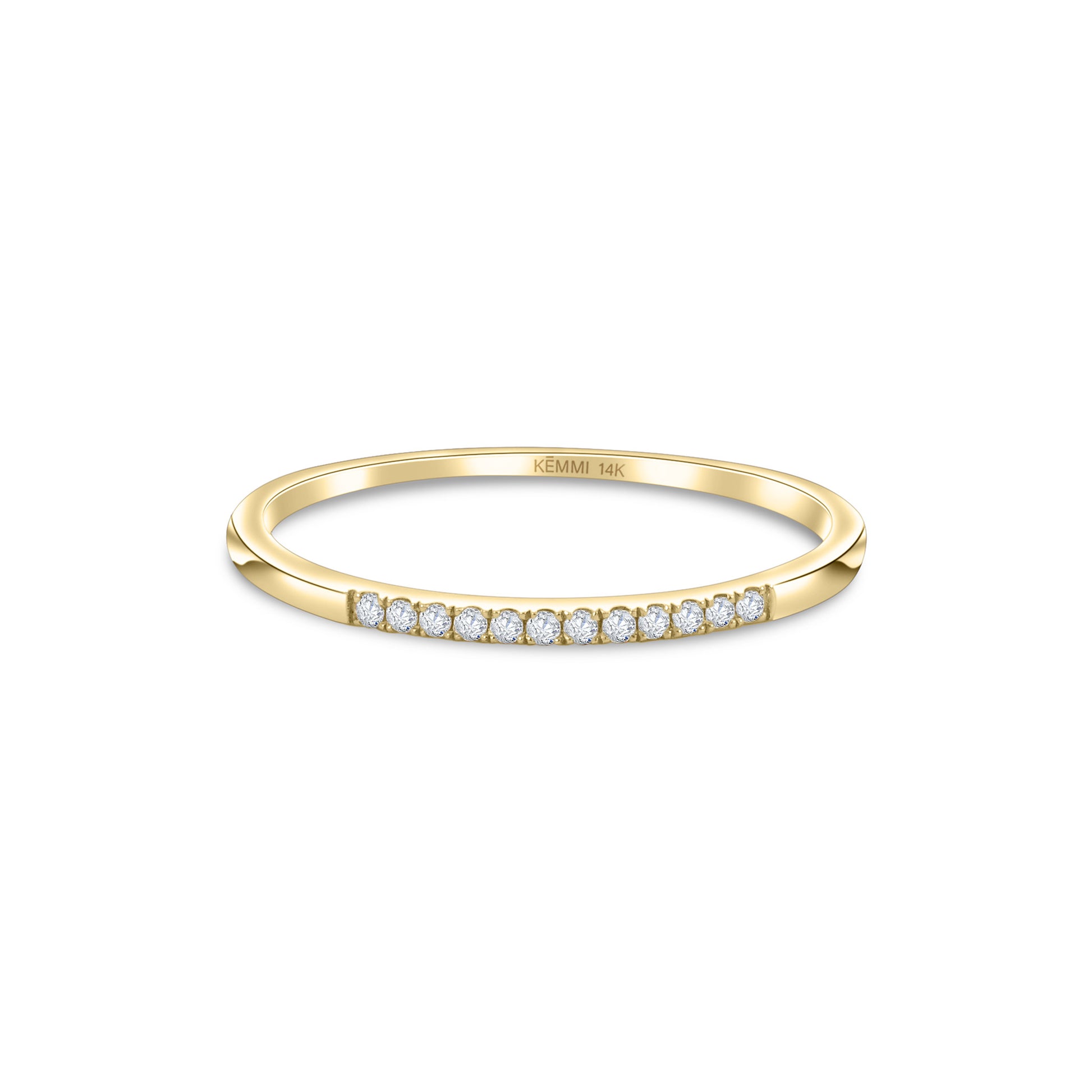 Solid Gold Diamond Pavé Ring