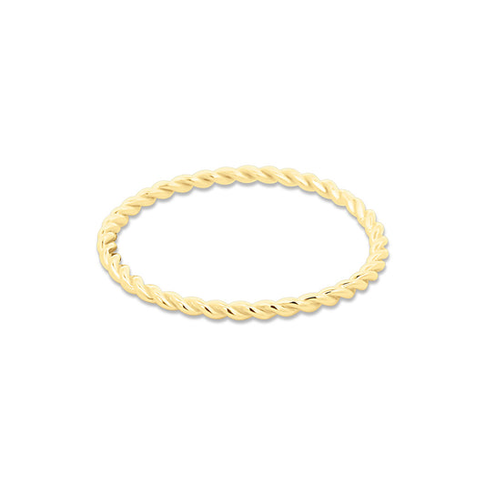 Solid Gold Twist Band Ring
