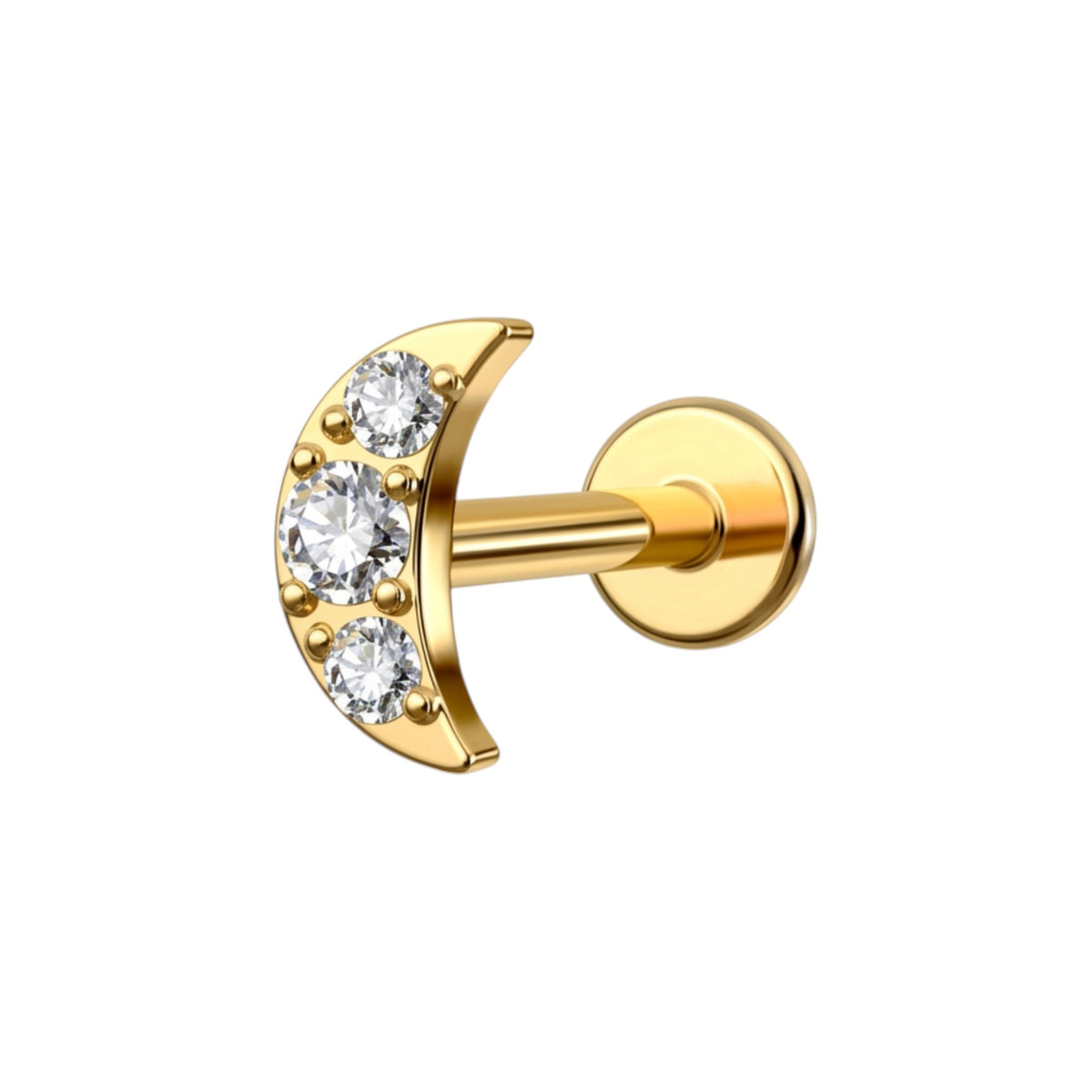 Crescent Flat Back Piercing