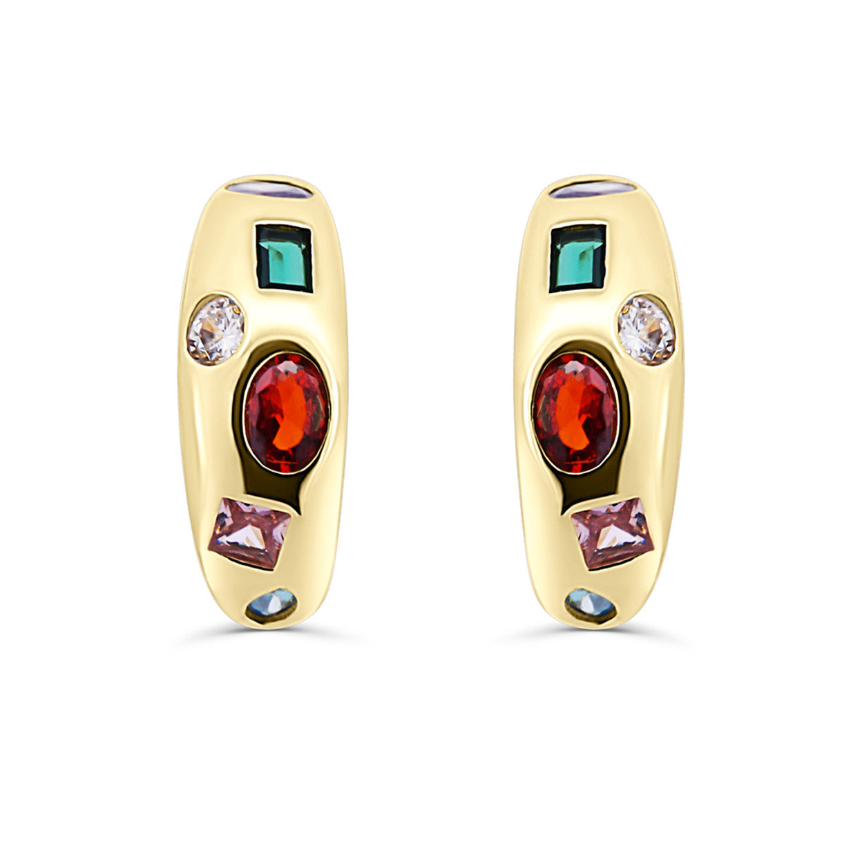 Jemma Stud Hoop Earrings