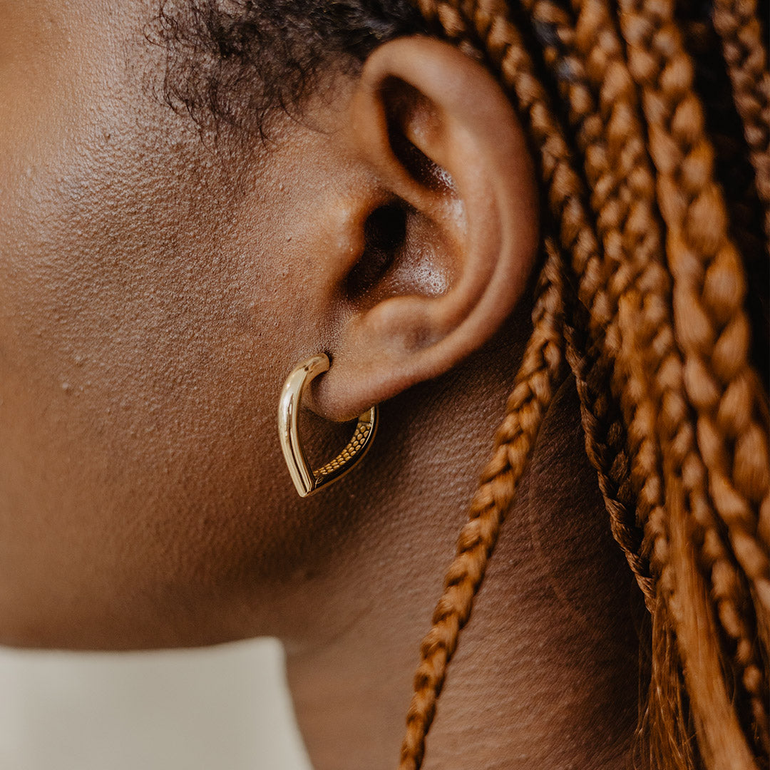 Solid Gold Bold Ace Hoops