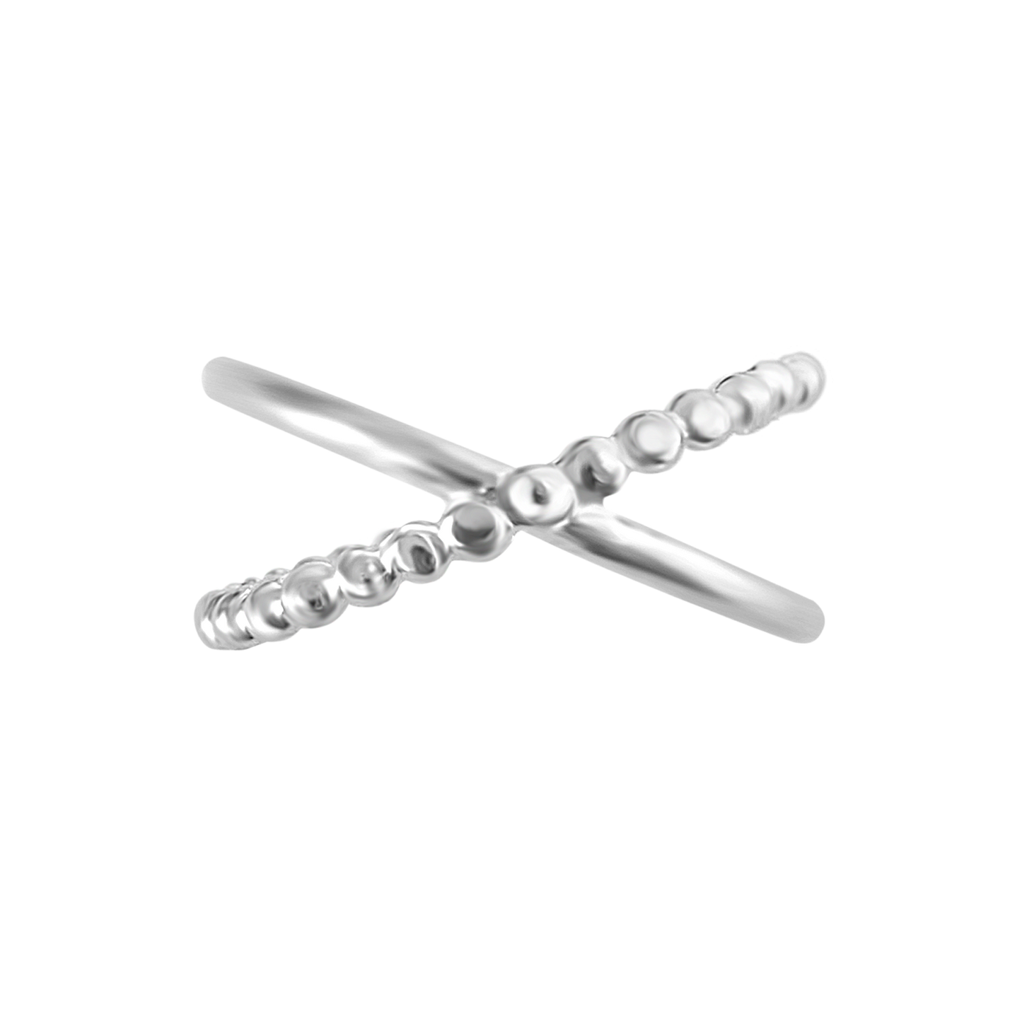 sterling silver cross band bead plain dainty style stackable kemmi handmade jewelry bohemian gypsy