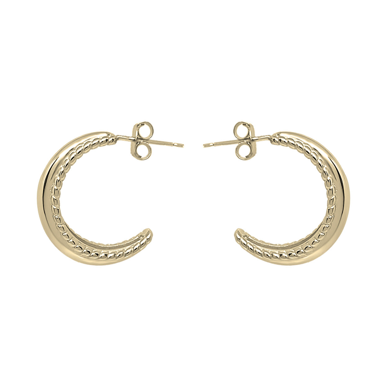 Dome Stud Hoop Earrings