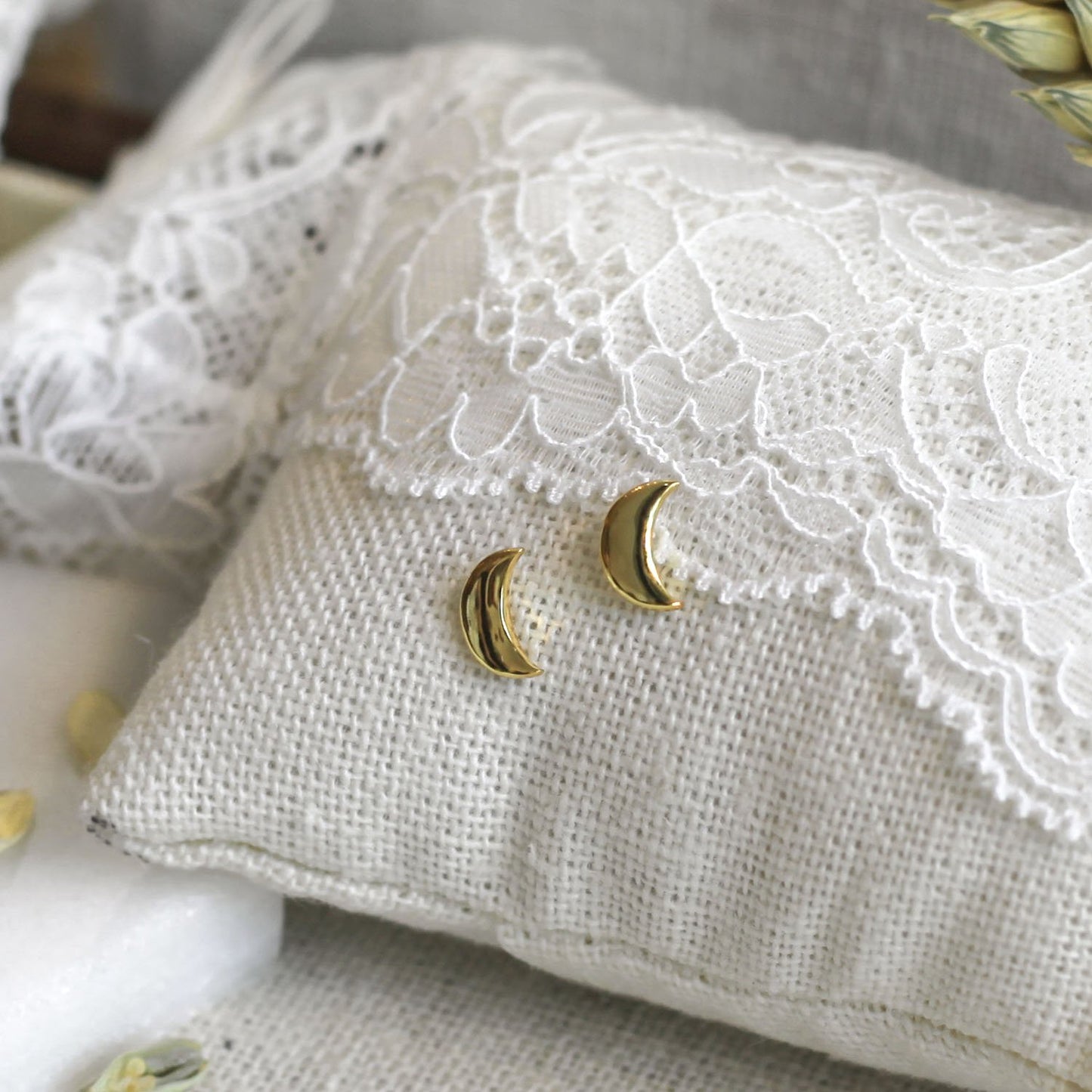 Crescent Stud Earrings