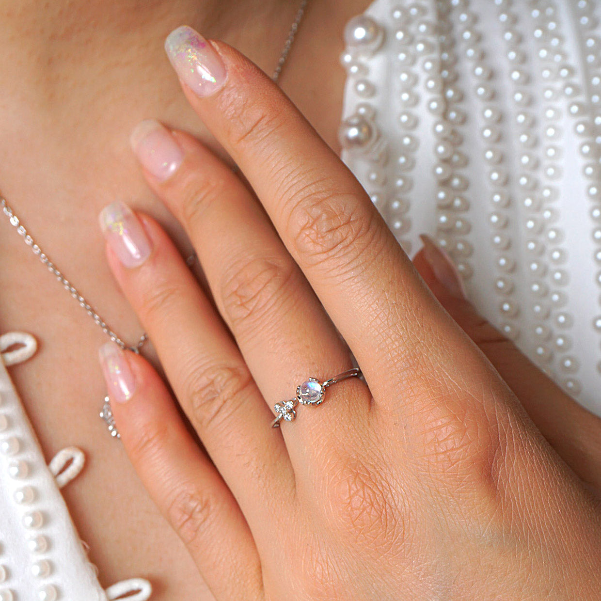 Oceanne Moonstone Ring