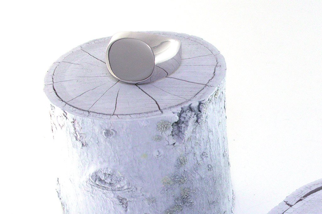 men's sterling silver ring signet style modern polished jewelry fashion handmade kemmi collection