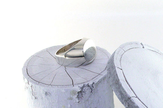men's silver ring signet modern style polished jewelry fashion handmade kemmi collection