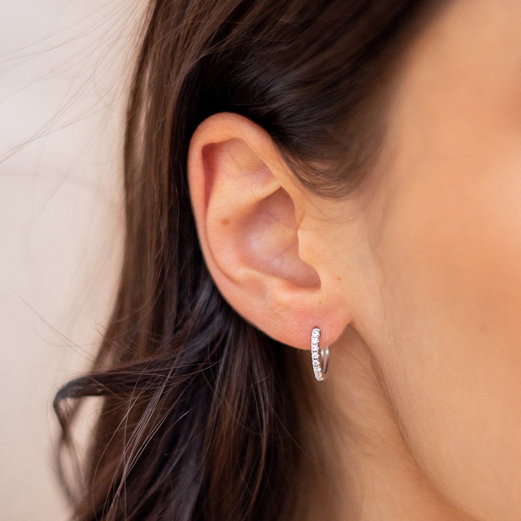 Small Pavé Hoops