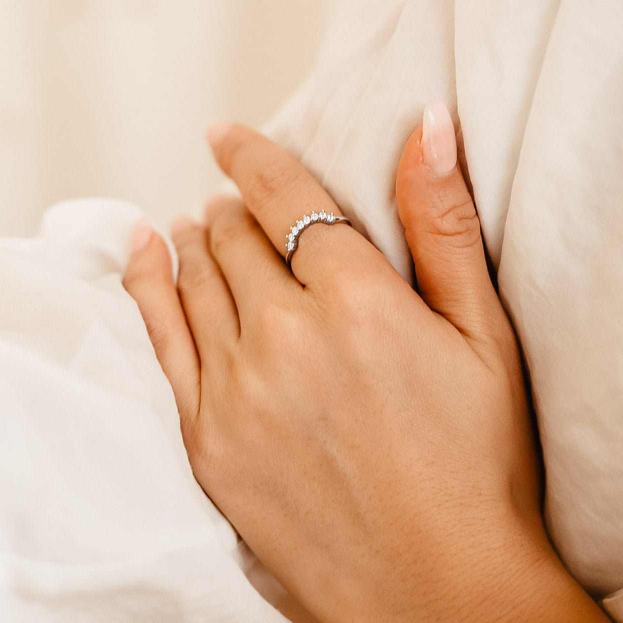 Liv White CZ Ring