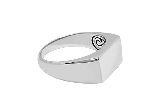 Men's Silver Flat Top Ring