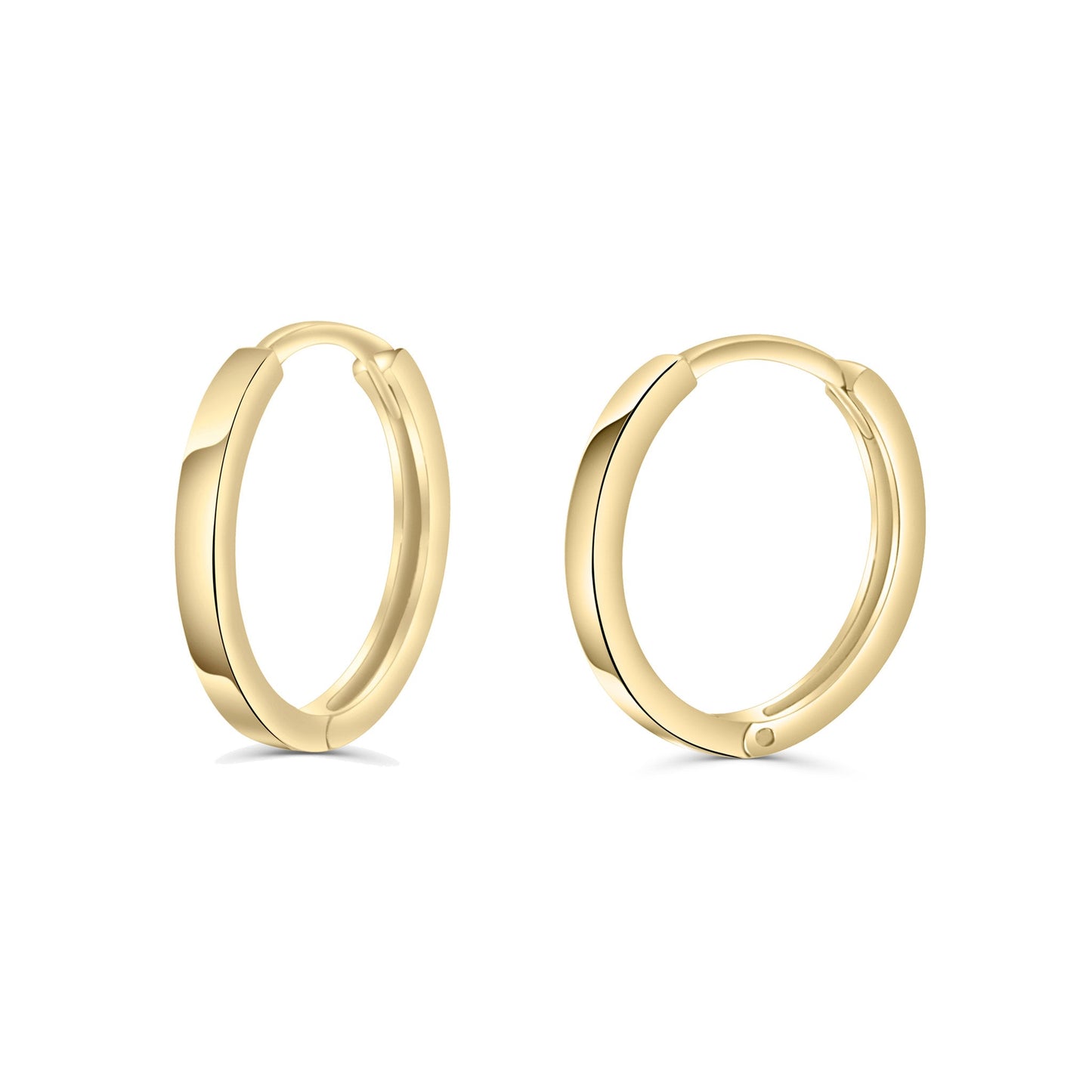 Solid Gold Basic Hoops 14mm