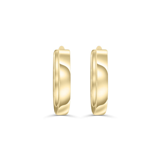 Solid Gold Bold Oval Hoops