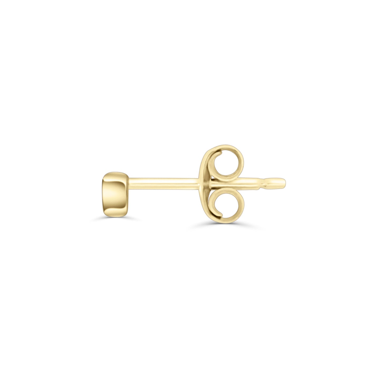 Solid Gold CZ Stud Earring