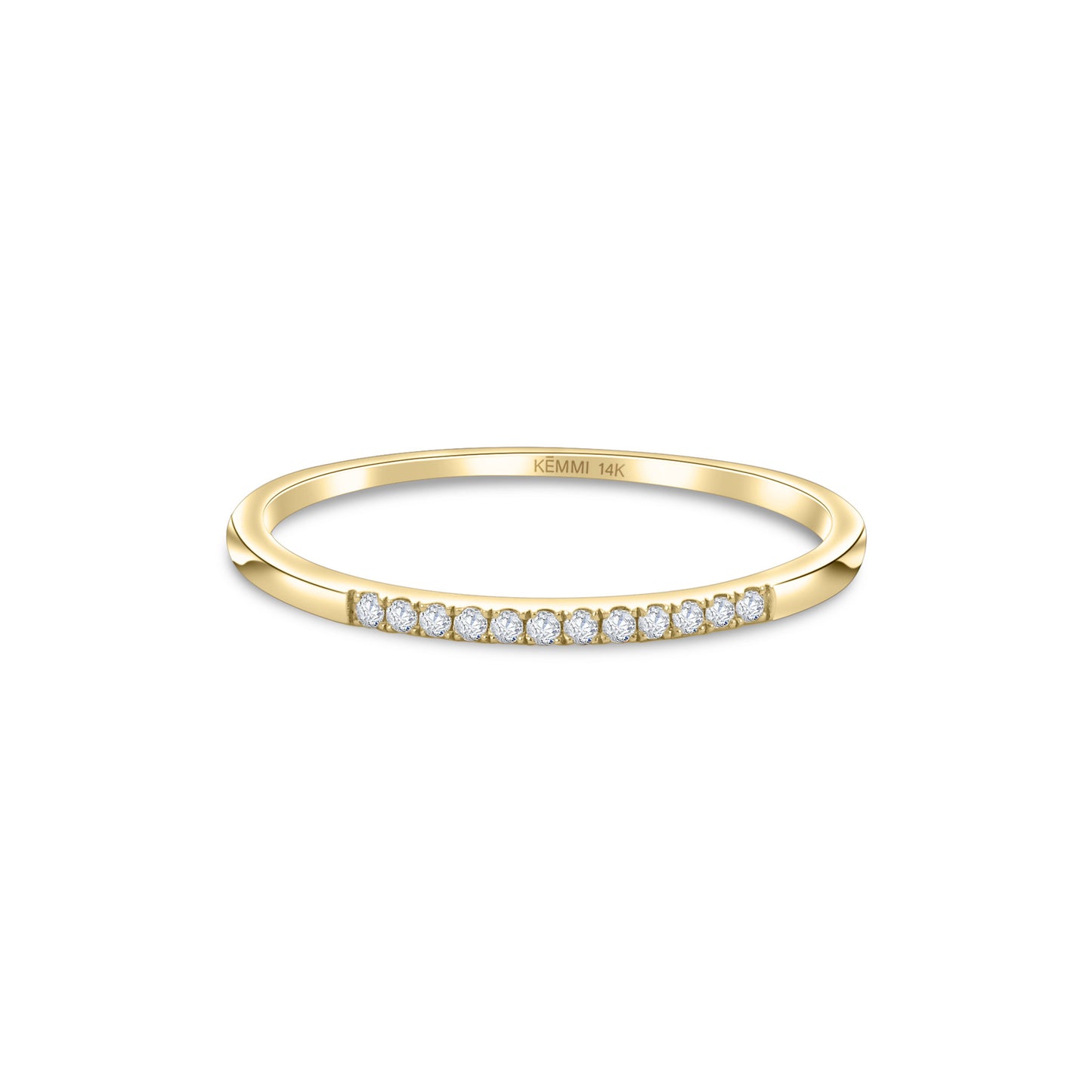 Solid Gold Diamond Pavé Ring