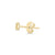 Solid Gold Disc Stud Earring