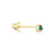 Solid Gold Emerald Stud Earring