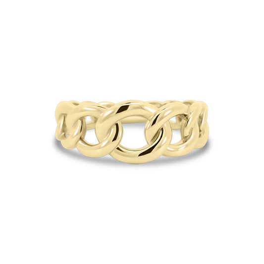 Solid Gold Interlock Ring