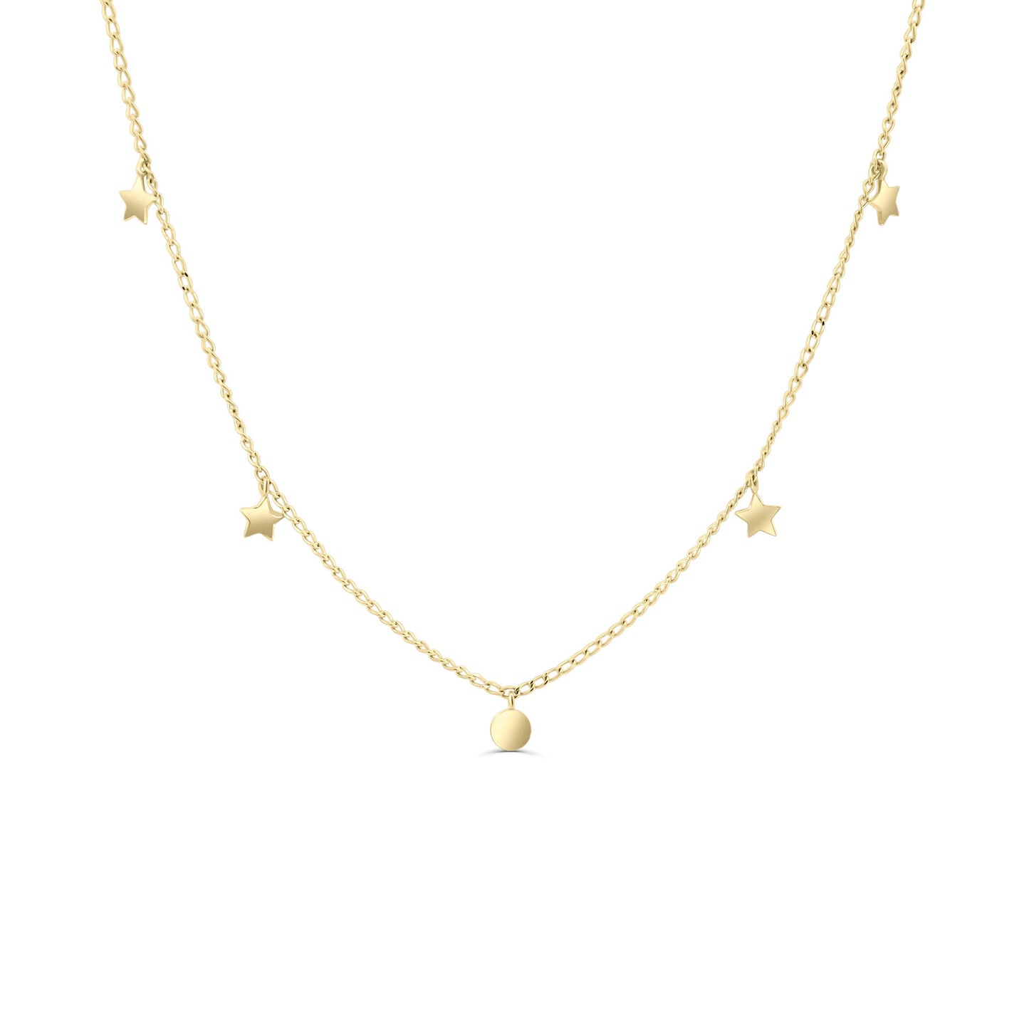 Collier multi-étoiles en or massif