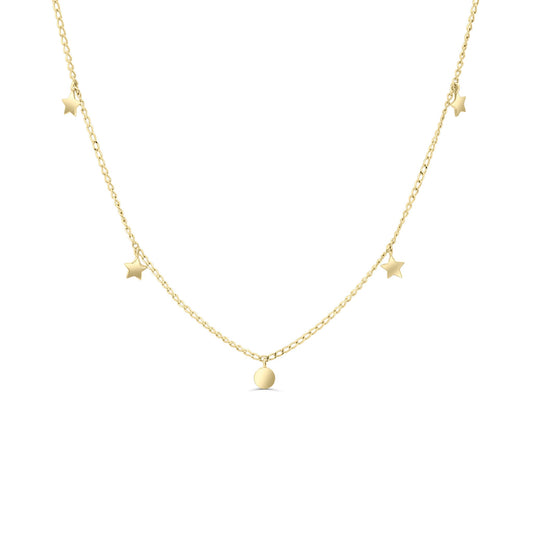 Collier multi-étoiles en or massif