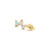 Solid Gold Opal Lily Stud Earring