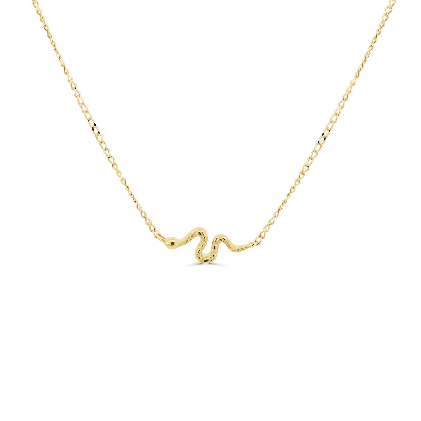 Solid Gold Snake Necklace