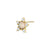 Solid Gold Star Opal Stud Earring