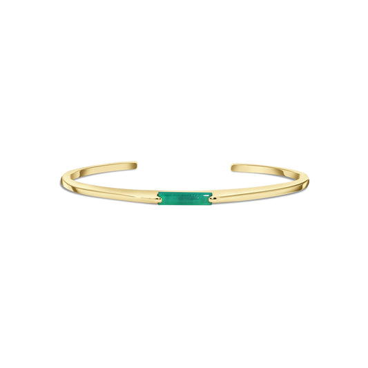 Bracelet jonc en agate verte Bailee