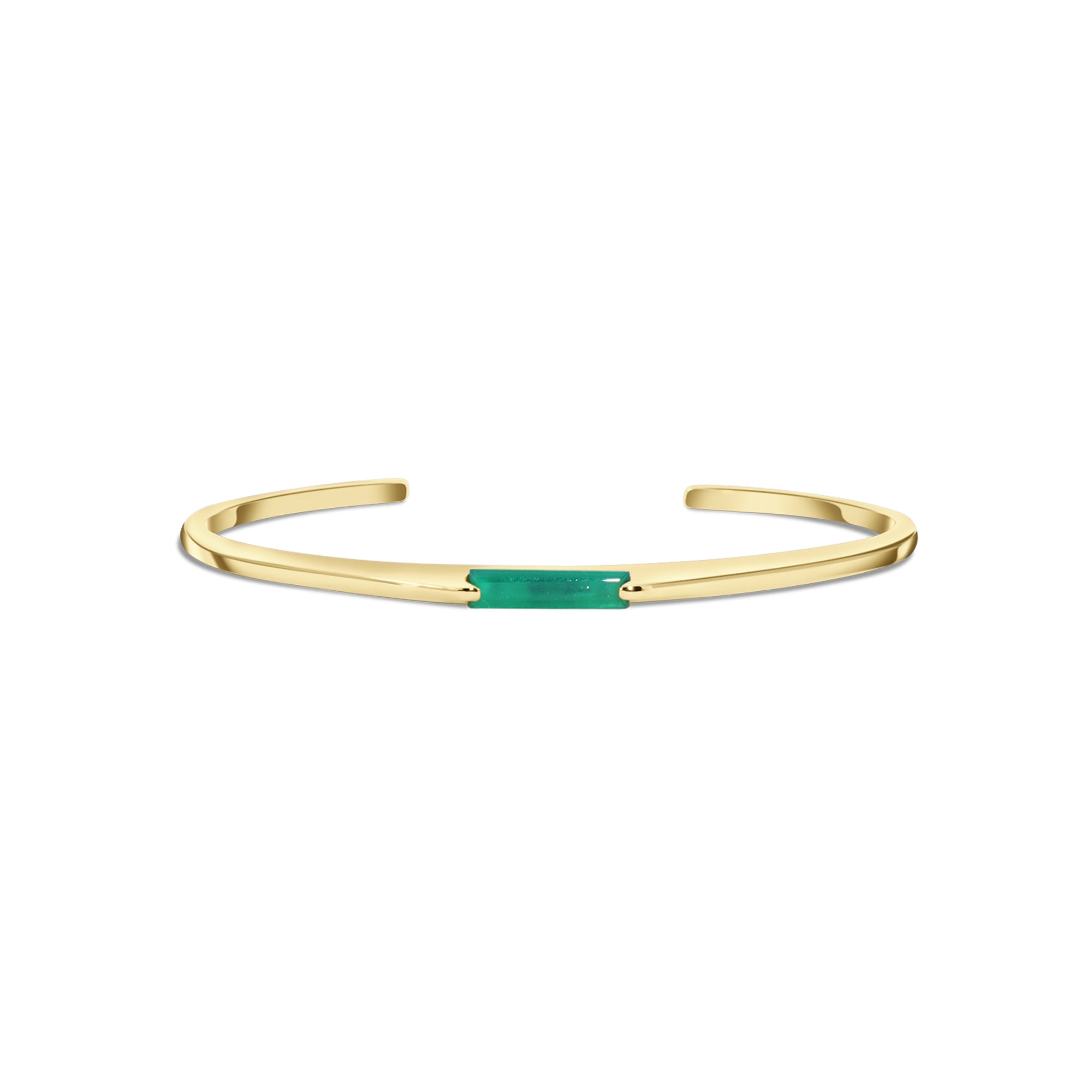Bailee Green Agate Bangle Bracelet
