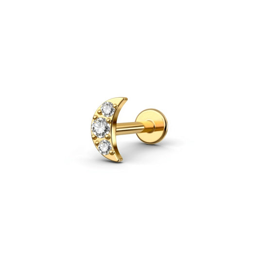 Crescent Flat Back Piercing