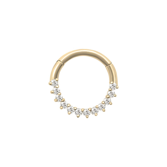 Diamond Pave Daith Clicker Hoop