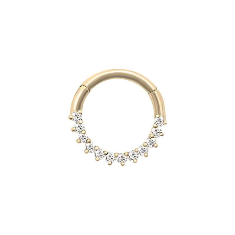 Diamond Pave Daith Clicker Hoop