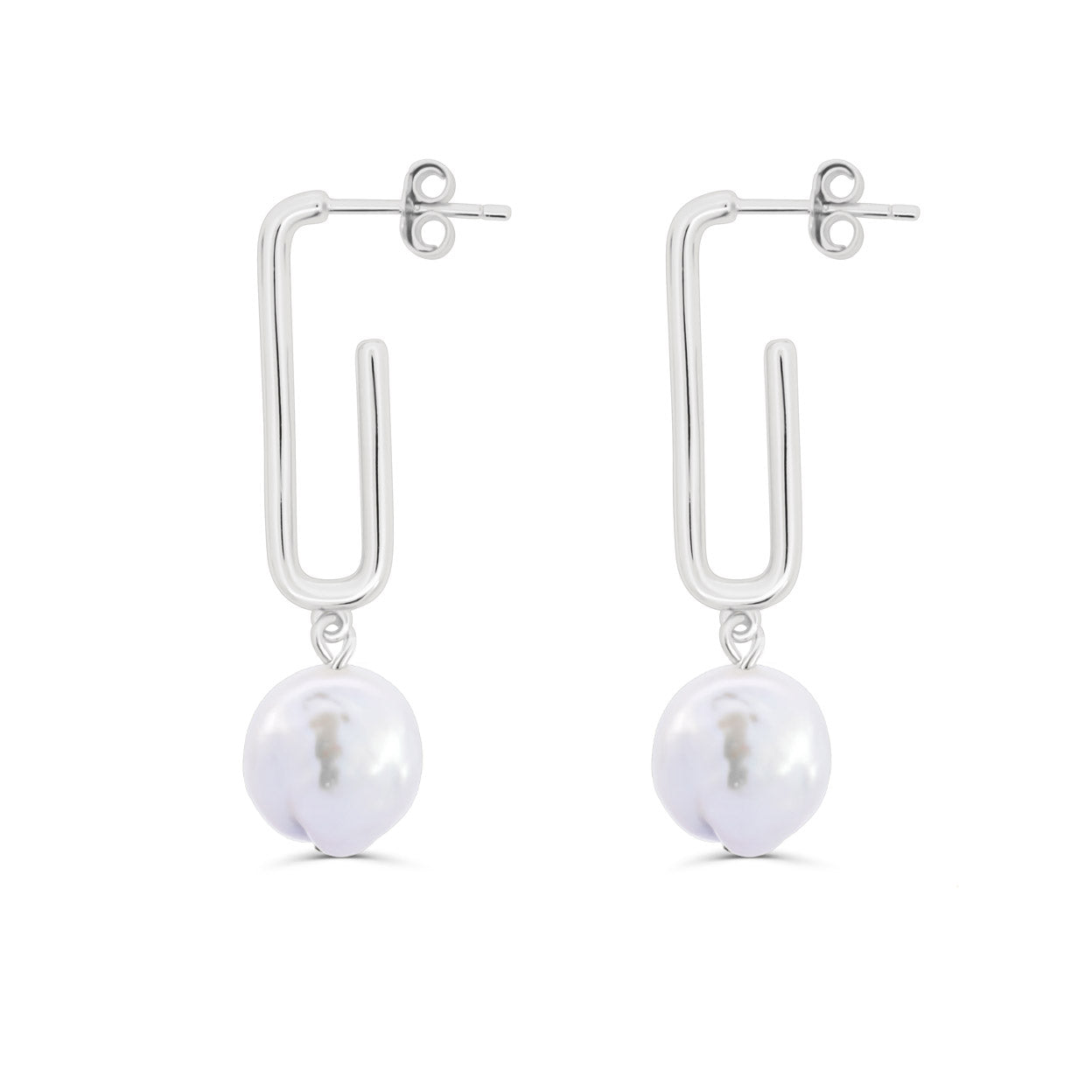 Boucles d'oreilles créoles colombe en perles
