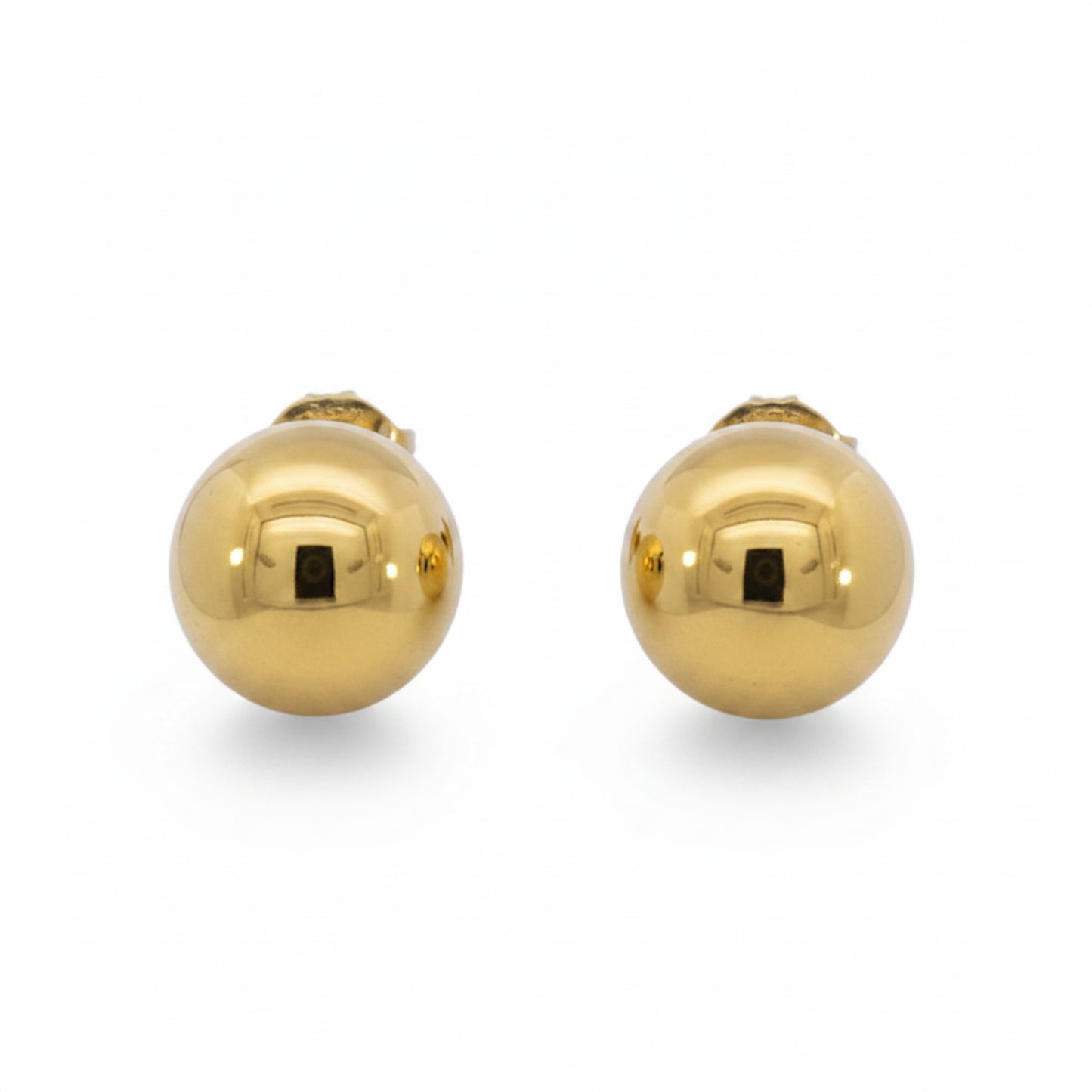 Clous d'oreilles en or bombé