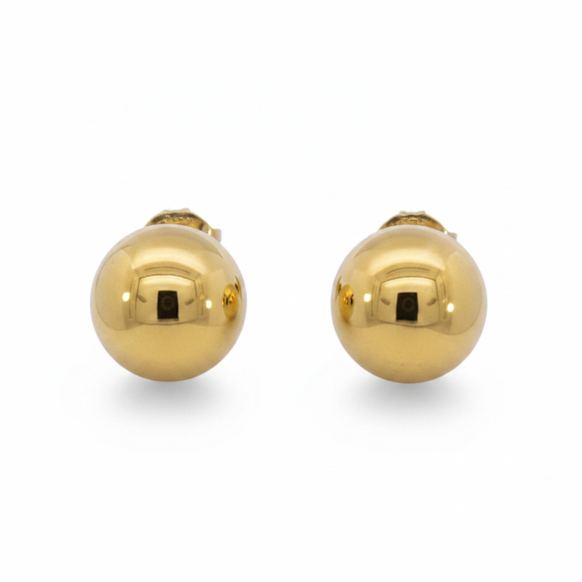 Clous d'oreilles en or bombé