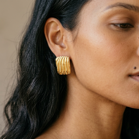 Drape Gold Hoops