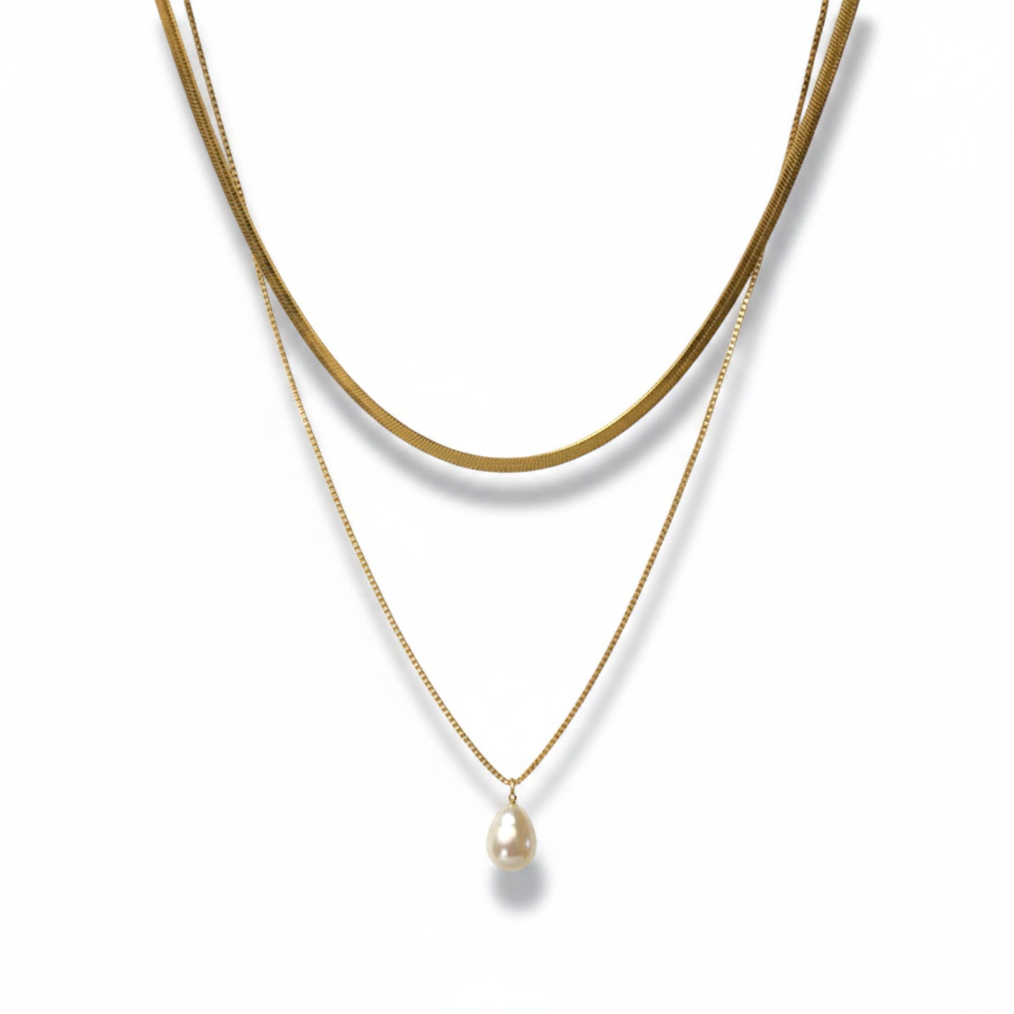 Collier de perles à double flux