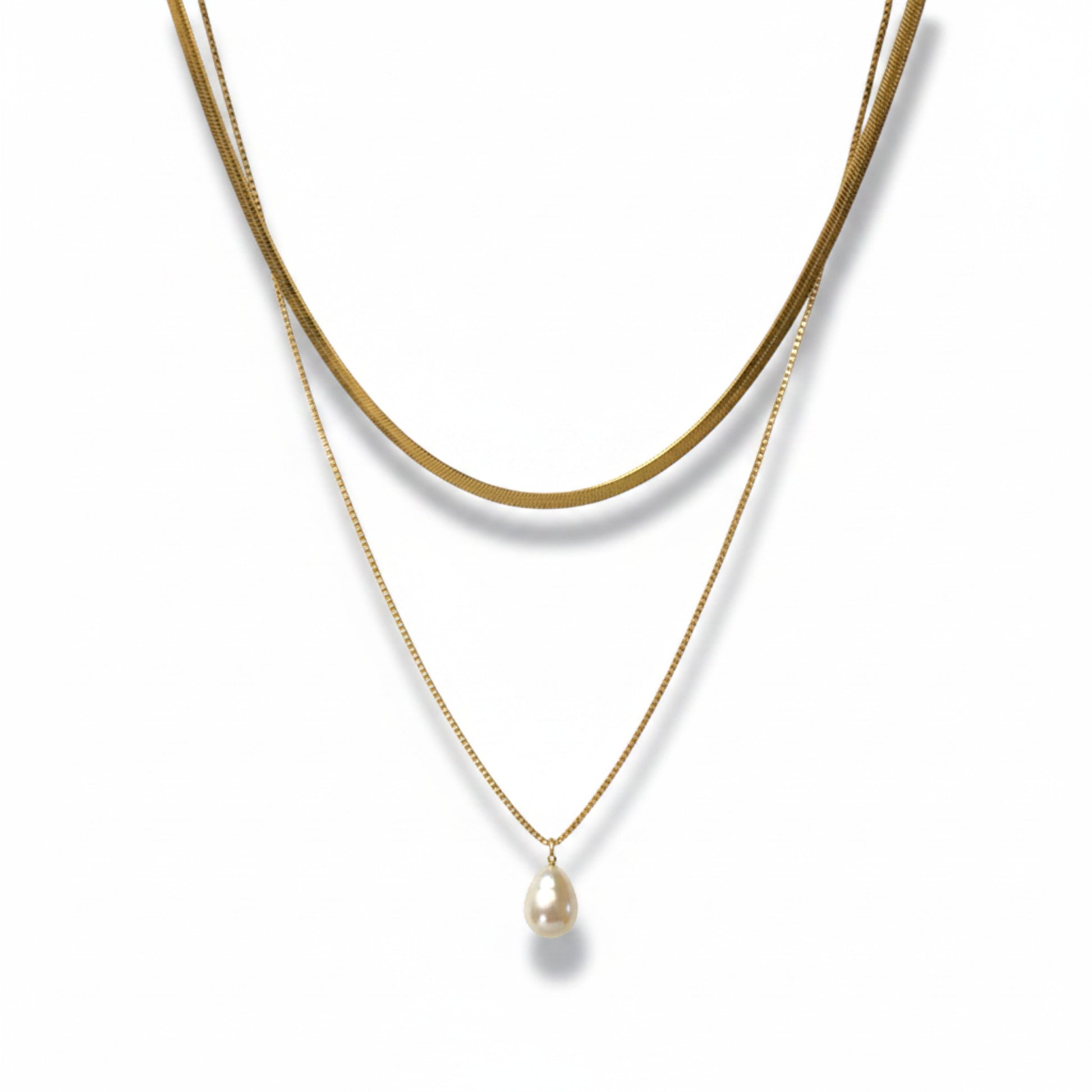 Collier de perles à double flux