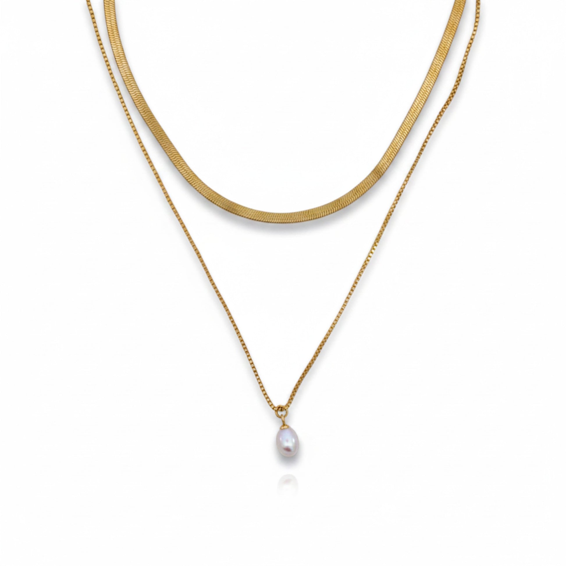 Collier de perles à double flux