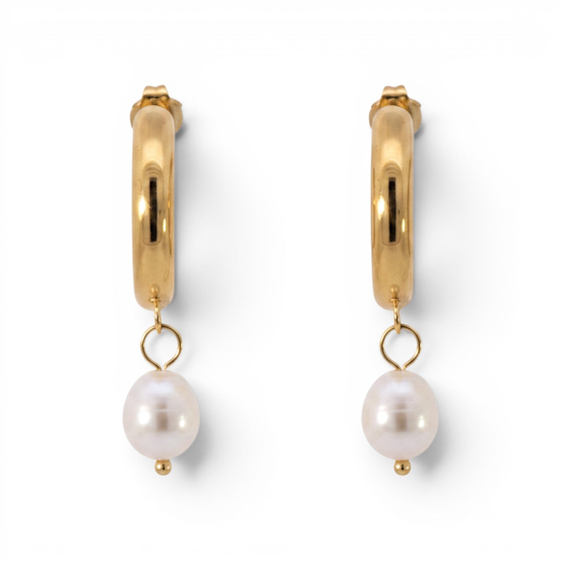 Elia Stud Pearl Hoops
