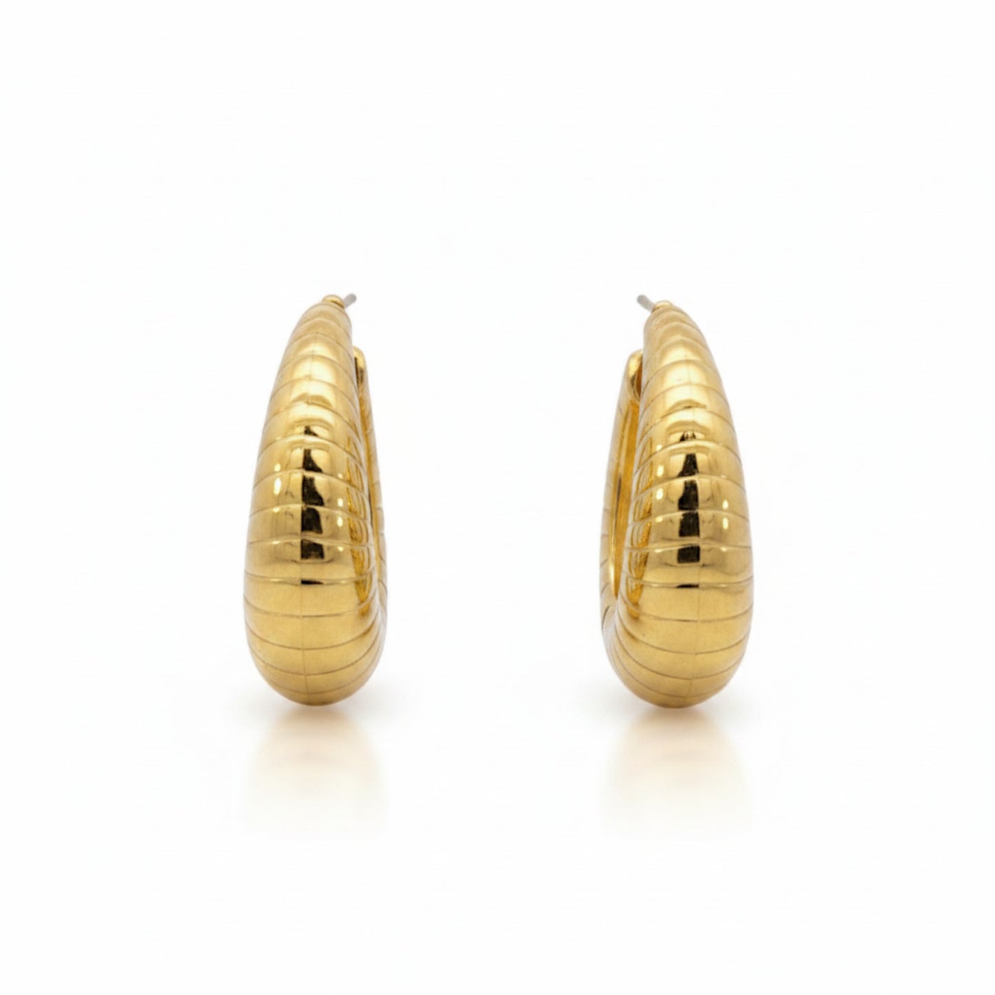 Feather Gold Hoops