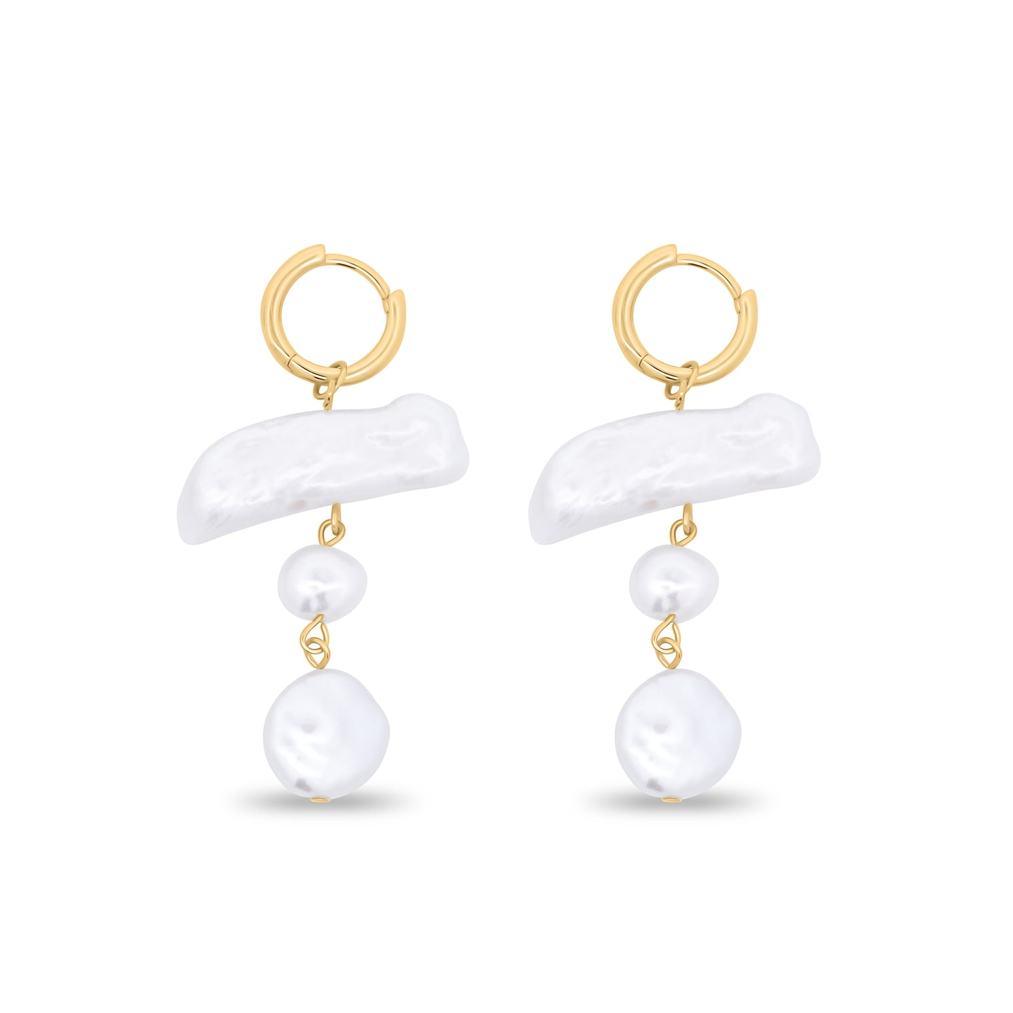 Harmony Pearl Hoop Earrings
