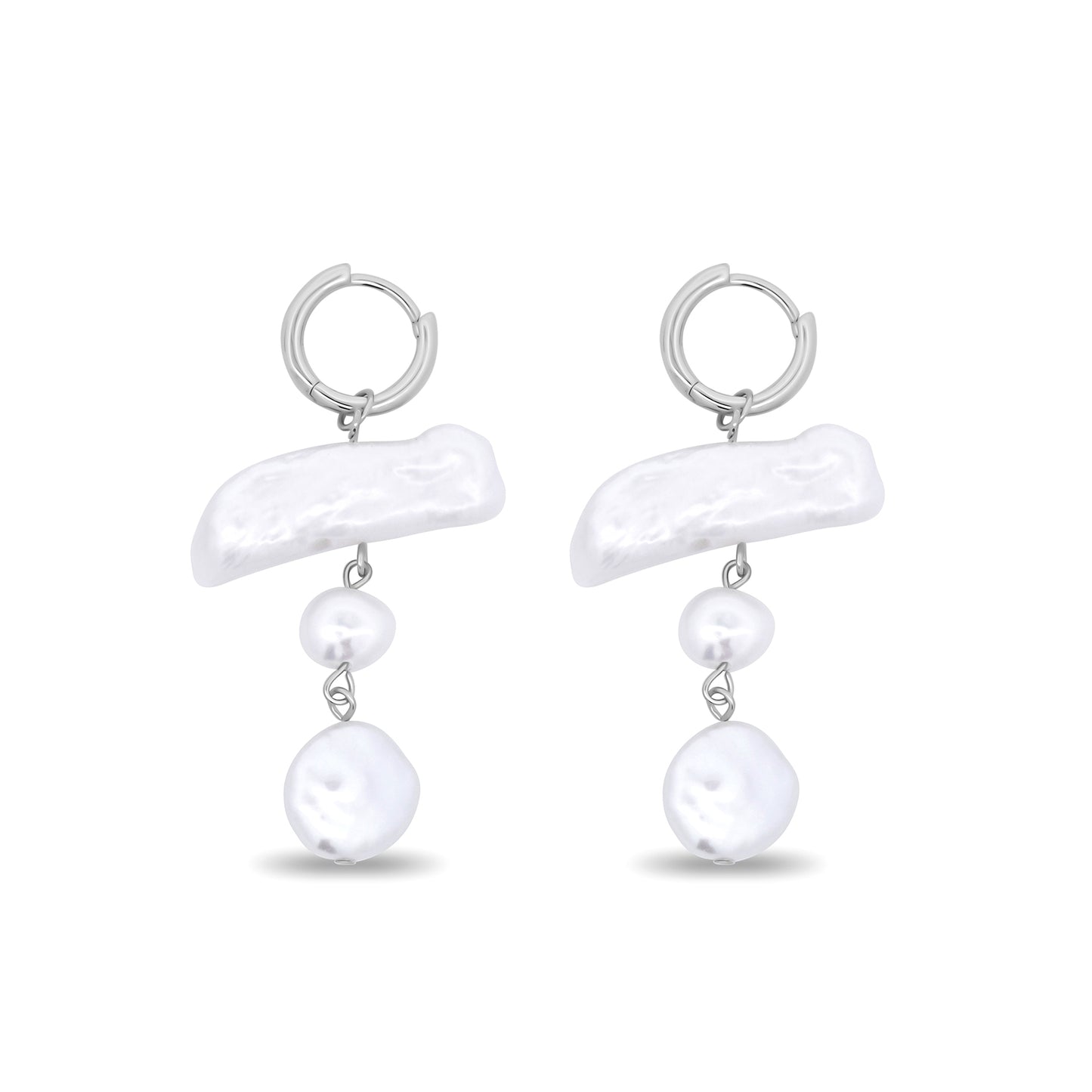 Harmony Pearl Hoop Earrings