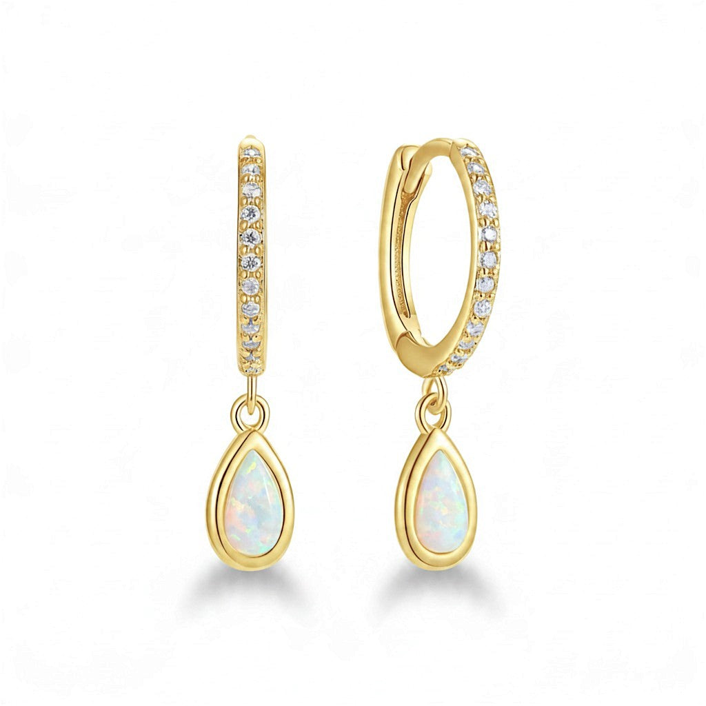 Irisa Opal Drop Hoops