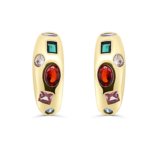Jemma Stud Hoop Earrings