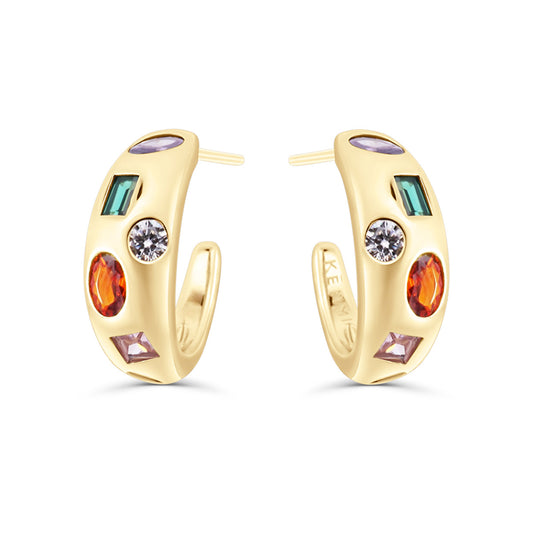 Jemma Stud Hoop Earrings