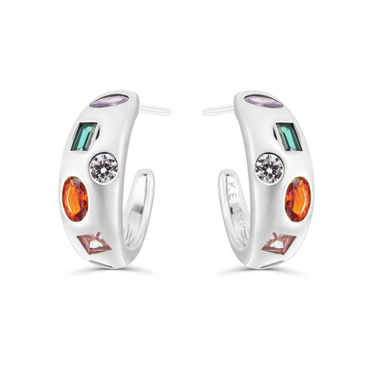 Jemma Stud Hoop Earrings