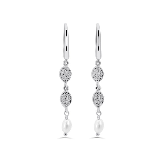 Jolies boucles d'oreilles pendantes en perles