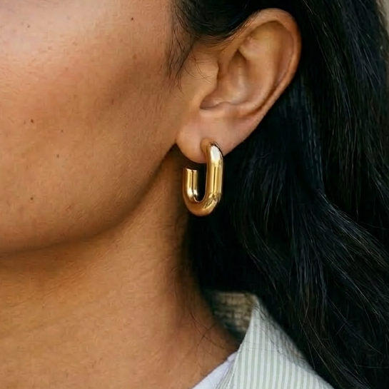Link Gold Hoops