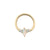 Marquise Opal Diamond Daith Nose Ring hoop